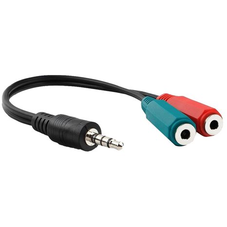 CABLEXPERT 3,5mm AUDIO + MICROPHONE ADAPTER CABLE 0,2m