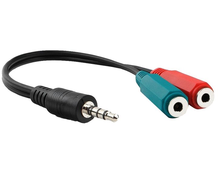 CABLEXPERT 3,5mm AUDIO + MICROPHONE ADAPTER CABLE 0,2m