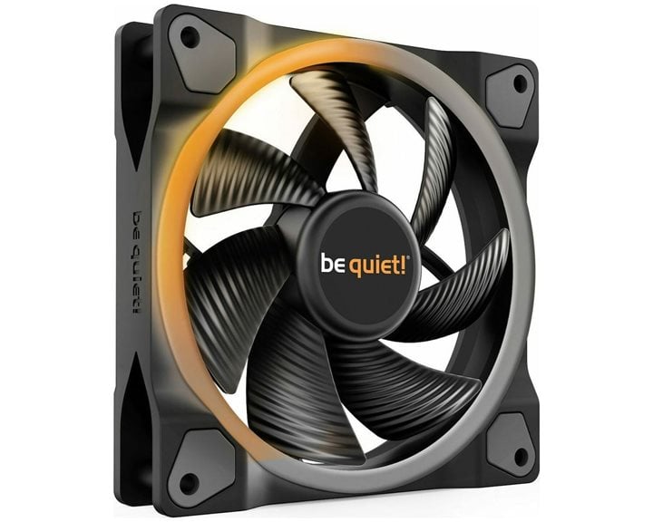 BEQUIET FAN LIGHT WINGS 120MM PWM BL072, ARGB, 1700RPM, 41,51CFM/70,53M3/H, 20,6 DB, LIFESPAN 60000H, BLACK, 3YW.