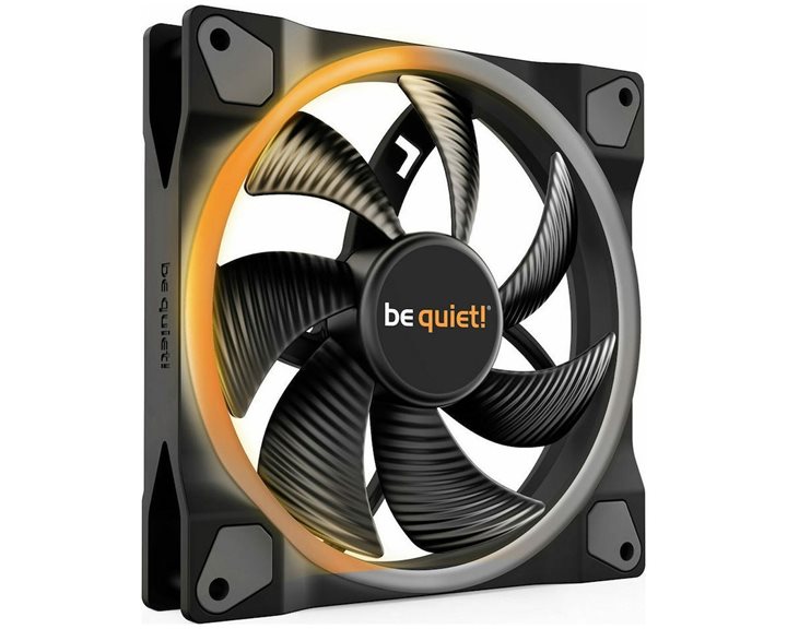 BEQUIET FAN LIGHT WINGS 140MM PWM BL074, ARGB, 1500RPM, 56CFM/95,14M3/H, 23,3 DB, LIFESPAN 60000H, BLACK, 3YW.