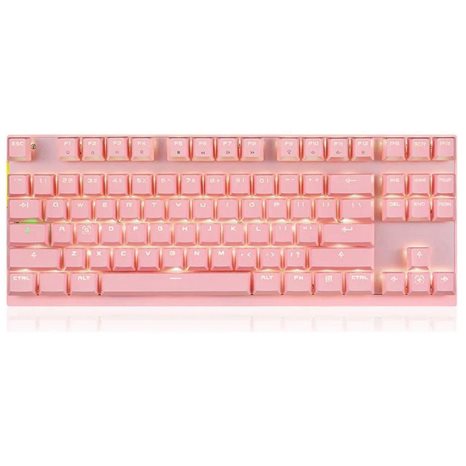 Motospeed GK82 Pink Wireless Mechanical Keyboard Blue Switch GR Layout