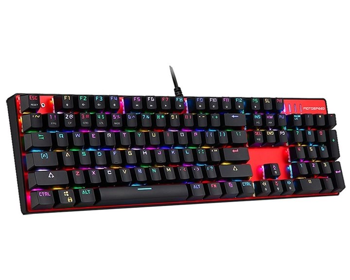 Motospeed CK104 Red Wired mechaninal Keyboard RGB Brown Switch GR Layout