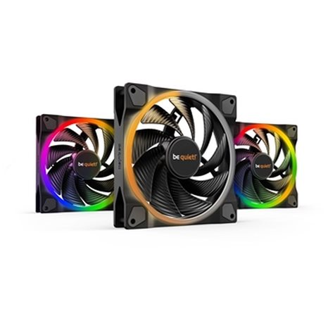 BEQUIET FAN LIGHT WINGS 140MM PWM TRIPLE-PACK BL079, ARGB, 2200RPM, 71.7CFM/ 121.82M3/H, 31 DB, LIFESPAN 60000H, BLACK, 3YW.