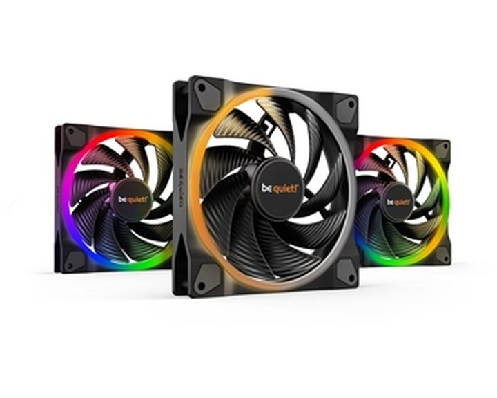 BEQUIET FAN LIGHT WINGS 140MM PWM TRIPLE-PACK BL079, ARGB, 2200RPM, 71.7CFM/ 121.82M3/H, 31 DB, LIFESPAN 60000H, BLACK, 3YW.