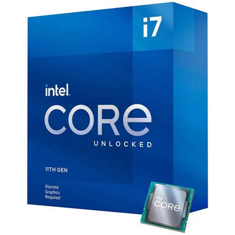 INTEL CPU CORE i7 11700, 8C/16T, 2.50GHz, CACHE 16MB, SOCKET LGA1200 11th GEN, GPU, BOX, 3YW. BX8070811700