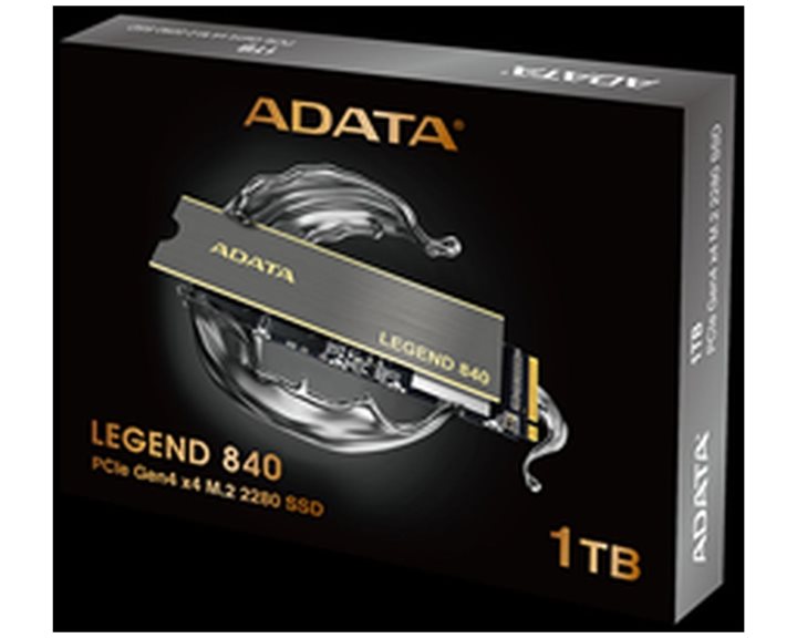 ADATA SSD M.2 NVMe PCI-E 1TB LEGEND 840 ALEG-840-1TCS, M.2 2280, NVMe PCI-E GEN4x4, READ 5000MB/s, WRITE 4500MB/s, IOPS: up to 650K/600K, 5YW. ALEG-840-1TCS