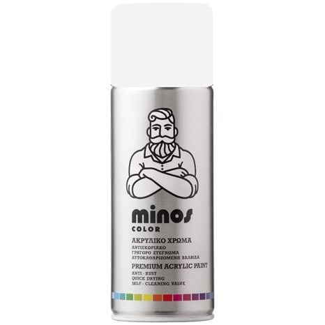Minos Color Spray RAL 9010 Λευκό Satin 400ml