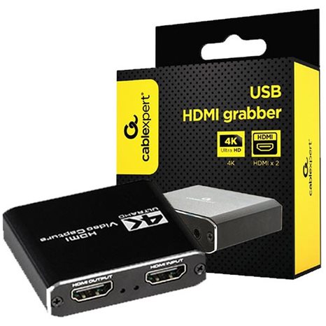 CABLEXPERT USB HDMI GRABBER 4K PASS-THROUGH HDMI