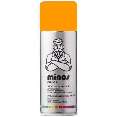 Minos Color Spray Ral 1028 Κίτρινο Κροκί 400ml