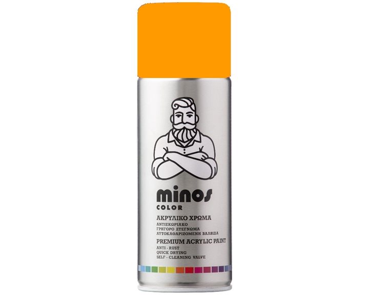 Minos Color Spray Ral 1028 Κίτρινο Κροκί 400ml