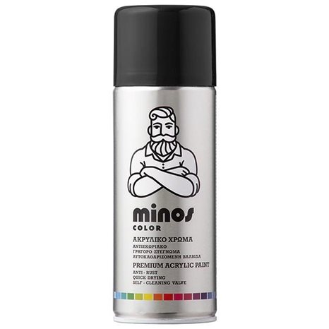 Minos Color Spray RAL 9017 Μαύρο Gloss 400ml