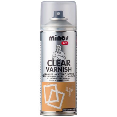 Minos Clear Varnish Spray Gloss 400ml