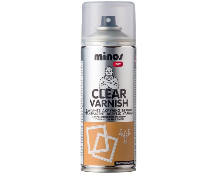 Minos Clear Varnish Spray  Mat  400ml 9207