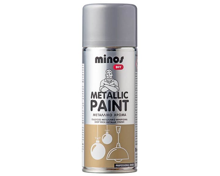 Minos Metallic Paint RAL 9007 Ασημί 400ml