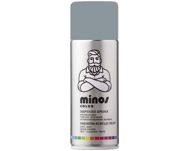 Minos Color Spray RAL 7001 Γκρι Ασημί 400ml