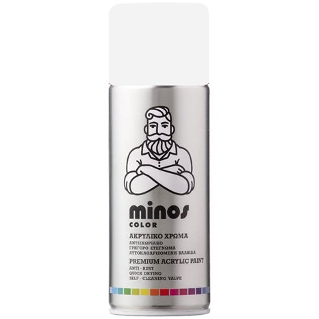 Minos Color Spray RAL 9010 Λευκό Ματ 400ml
