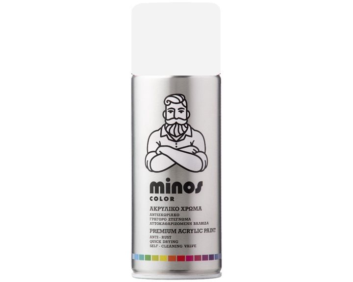 Minos Color Spray RAL 9010 Λευκό Ματ 400ml
