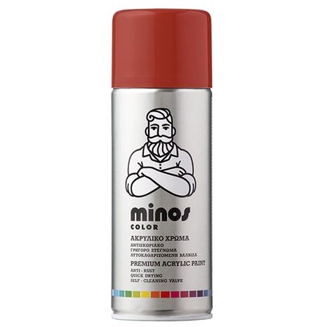 Minos Color Spray Ral 3016 Κόκκινο Κεραμιδί 400ml