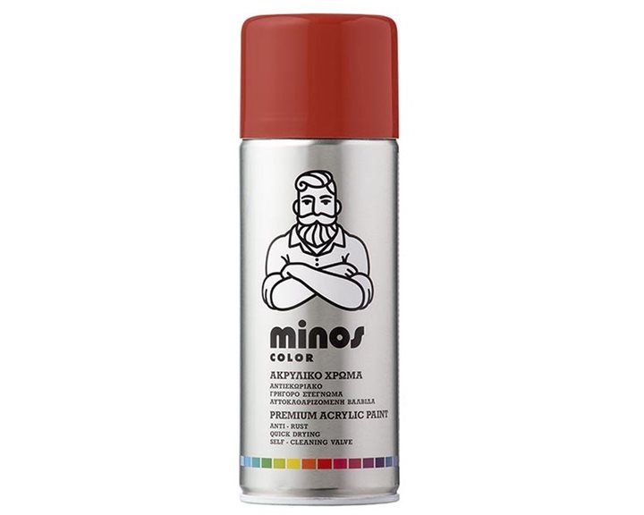 Minos Color Spray RAL 3016 Κόκκινο Κεραμιδί 400ml