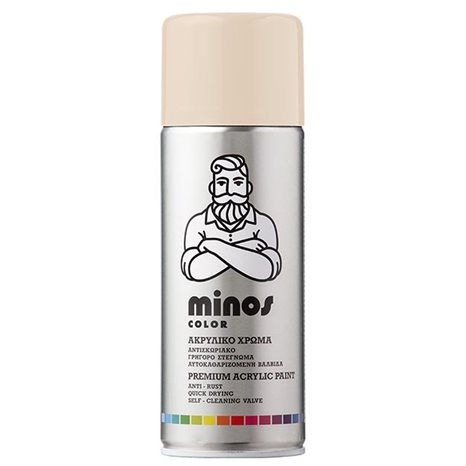 Minos Color Spray RAL 1013 Λευκό Πέρλας 400ml