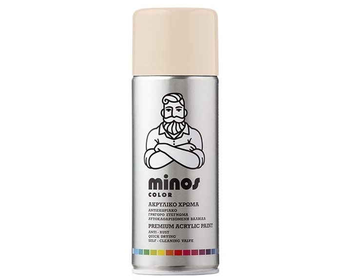 Minos Color Spray Ral 1013 Λευκό Πέρλας 400ml