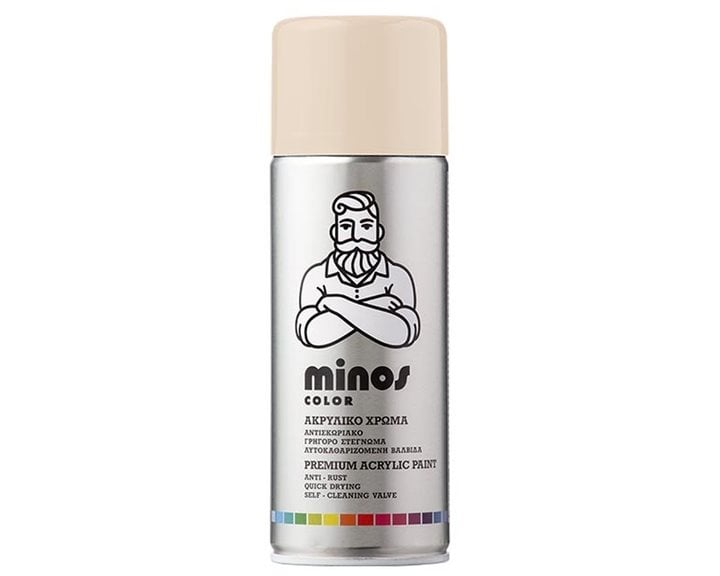 Minos Color Spray RAL 1013 Λευκό Πέρλας 400ml