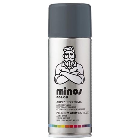 Minos Color Spray Ral 7011 Γκρι Σιδήρου 400ml