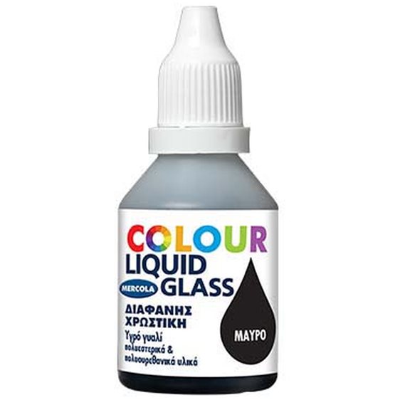 Liquid Glass Colour 30ml Μαύρο (3500)