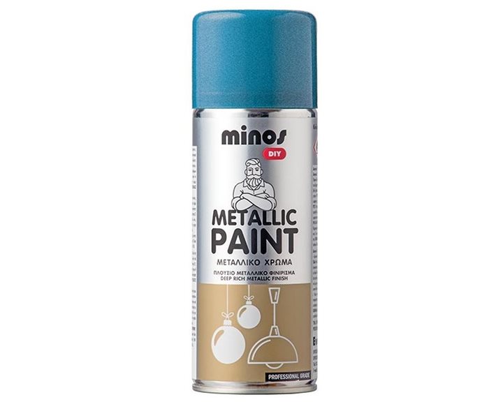 Minos DIY Metallic Paint Spray Ral 5026 Μπλε 400ml