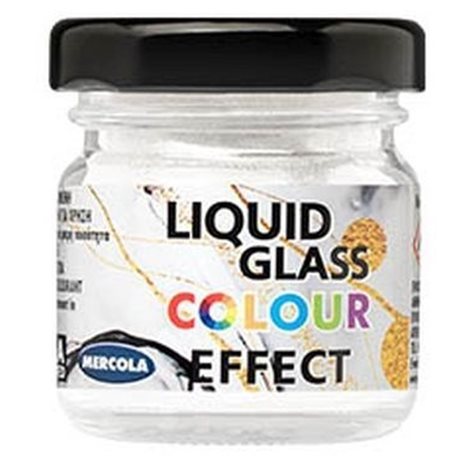 Liquid Glass Colour Πέρλε Λευκή Πάστα 30ml