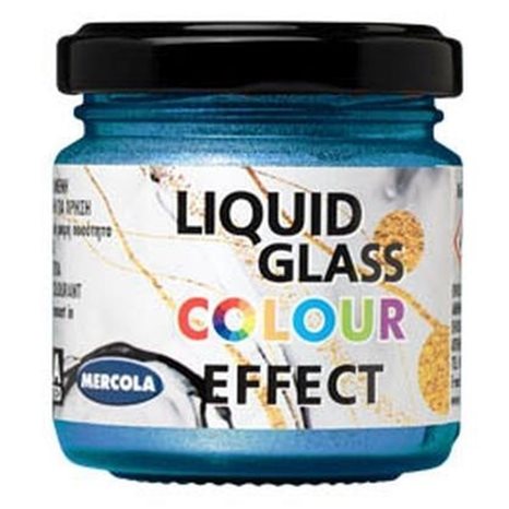 LIQUID GLASS COLOUR METALLIC ΜΠΛΕ ΠΑΣΤΑ 90ml (3569)