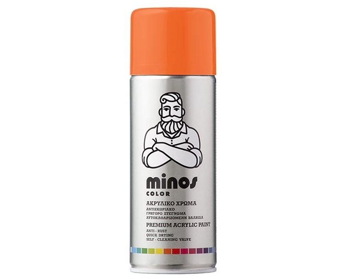 Minos Color Spray Ral 2004 Πορτοκαλί 400ml