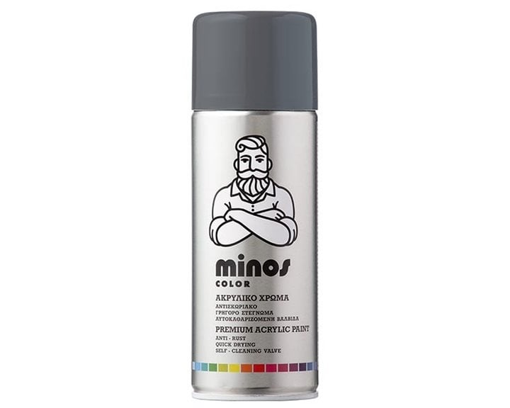 Minos Color Spray RAL 7012 Γκρι Βασάλτης 400ml
