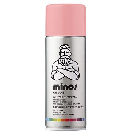 Minos Color Spray Ral 3015 Ανοιχτό Ροζ 400ml