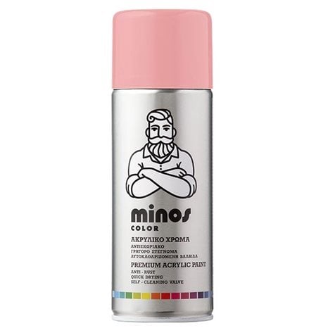 Minos Color Spray RAL 3015 Ανοιχτό Ροζ 400ml
