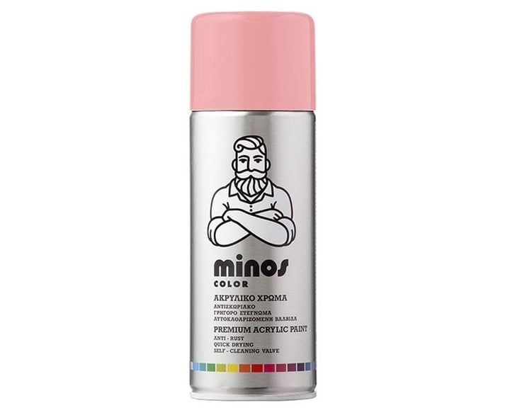 Minos Color Spray RAL 3015 Ανοιχτό Ροζ 400ml