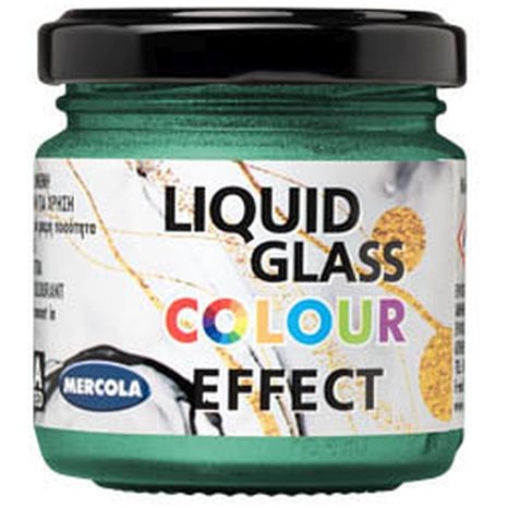 Liquid Glass Colour Metallic Πράσινη Πάστα 90ml (3568)
