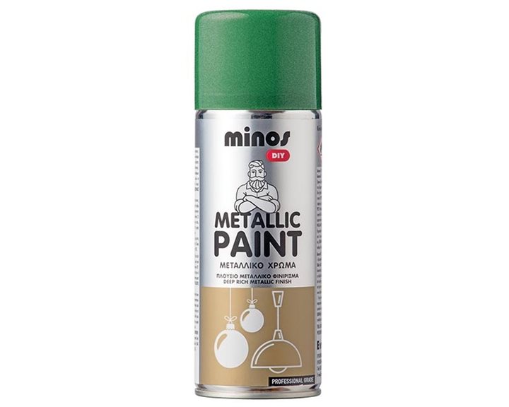 Minos DIY Metallic Paint Spray Ral 6034 Πράσινο 400ml
