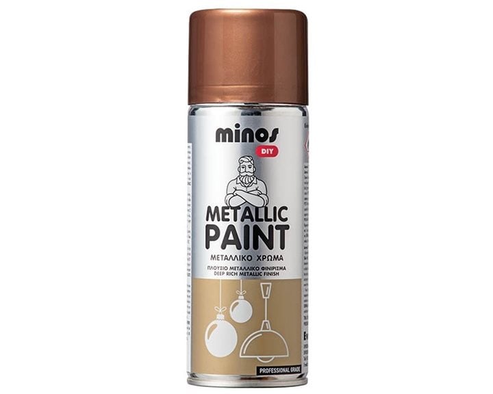 Minos Metallic Paint Χρυσό Χαλκού 400ml