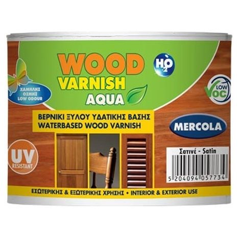 Wood Varnish Aqua Σατινέ 375ml (5773)