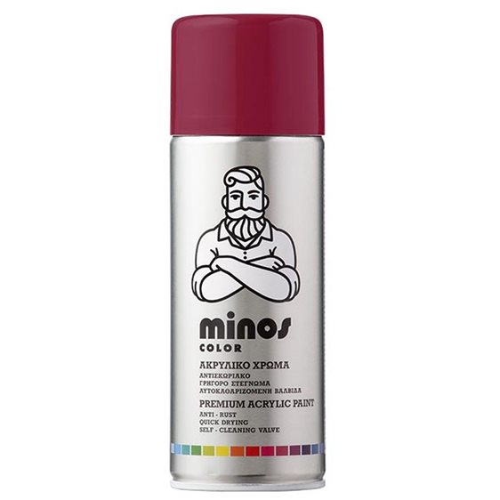 Minos Color Spray Ral 3004 Κόκκινο Μωβ 400ml