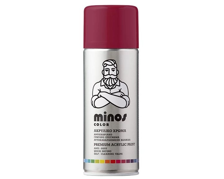 Minos Color Spray Ral 3004 Κόκκινο Μωβ 400ml