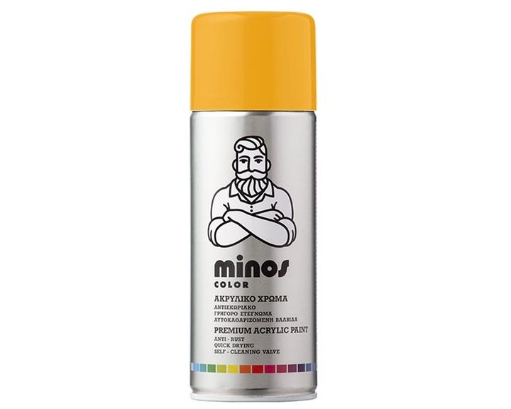 Minos Color Spray Ral 1003 Κίτρινο Σήμανσης 400ml