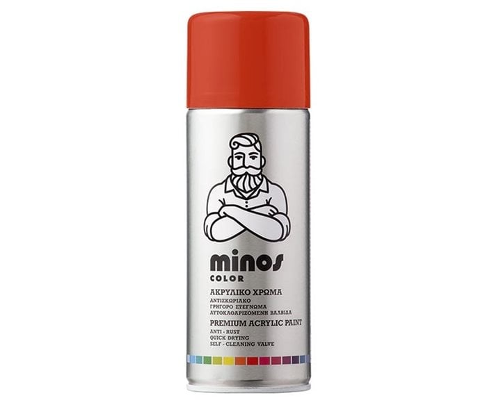 Minos Color Spray RAL 2022 Κόκκινο Κινναβάρι 400ml