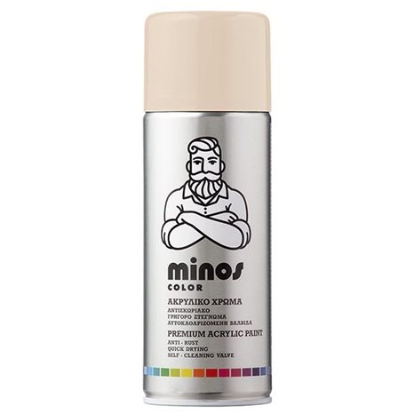 Minos Color Spray Ral 1015 Ανοιχτό Μπεζ 400ml