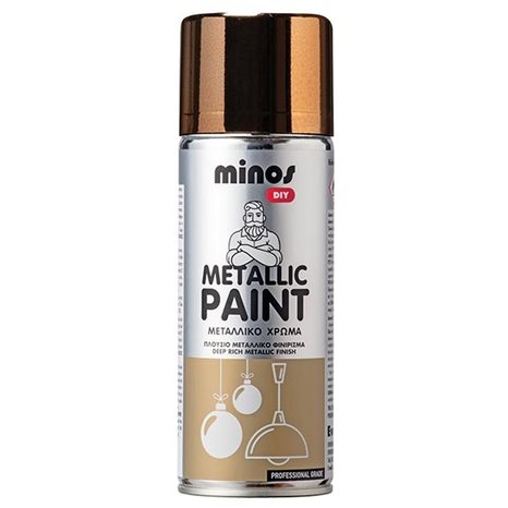 Minos Metallic Paint Spray Χρυσό Pale Gold Effect 400ml 9239