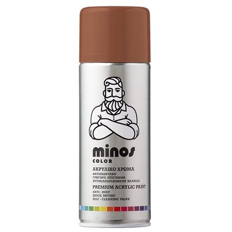 Minos Color Spray RAL 8004 Καφέ Χαλκού 400ml