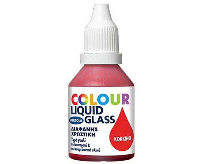 Liquid Glass Colour 30ml Κόκκινο (3495)