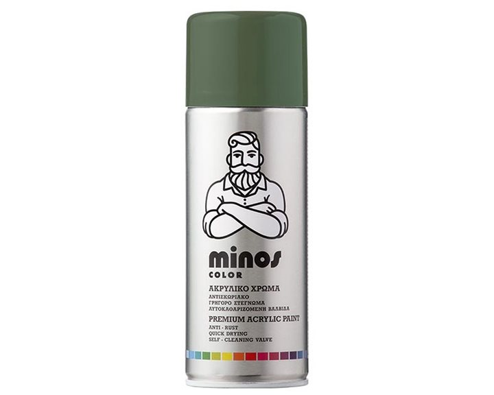 Minos Color Spray Ral 6011 Πράσινο Χακί 400ml