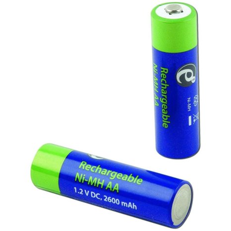 ENERGENIE NI-MH RECHARGEABLE AA BATTERIES 2600MAH 2PCS RETAIL PACK